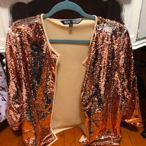 Lularoe Sequin blazer in Rose gold. 3/4 sleeves in size XL and never worn.